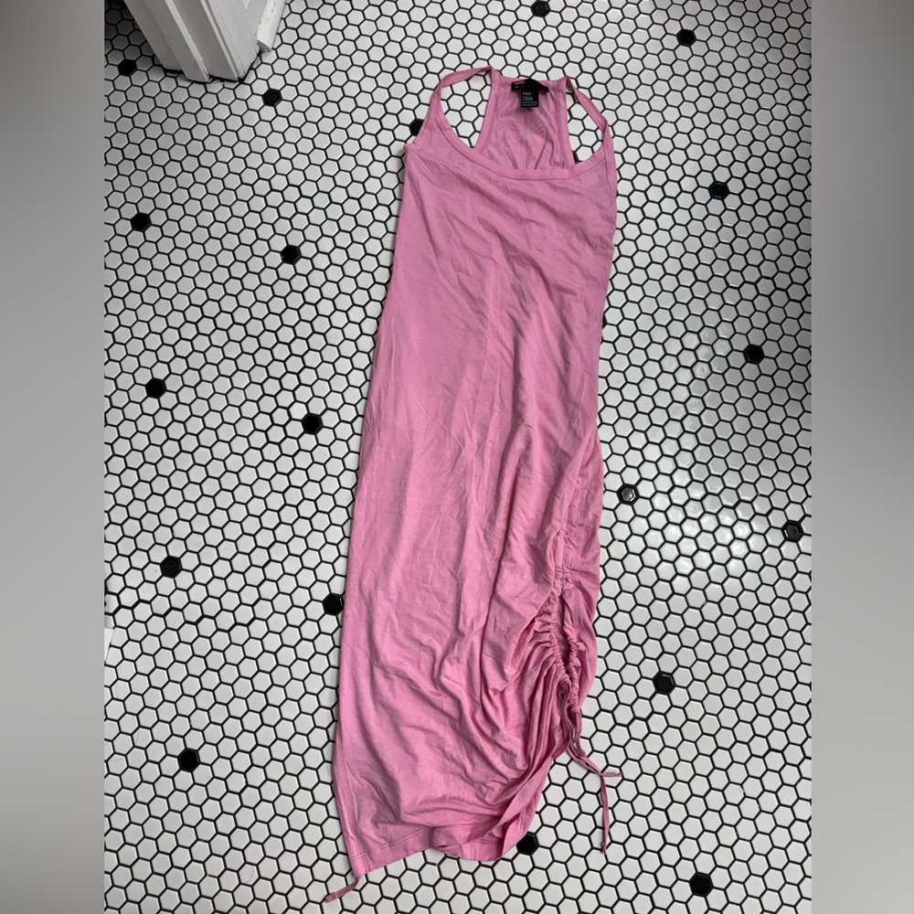 Diesel Pink Sleeveless maxi Dress with slit size large